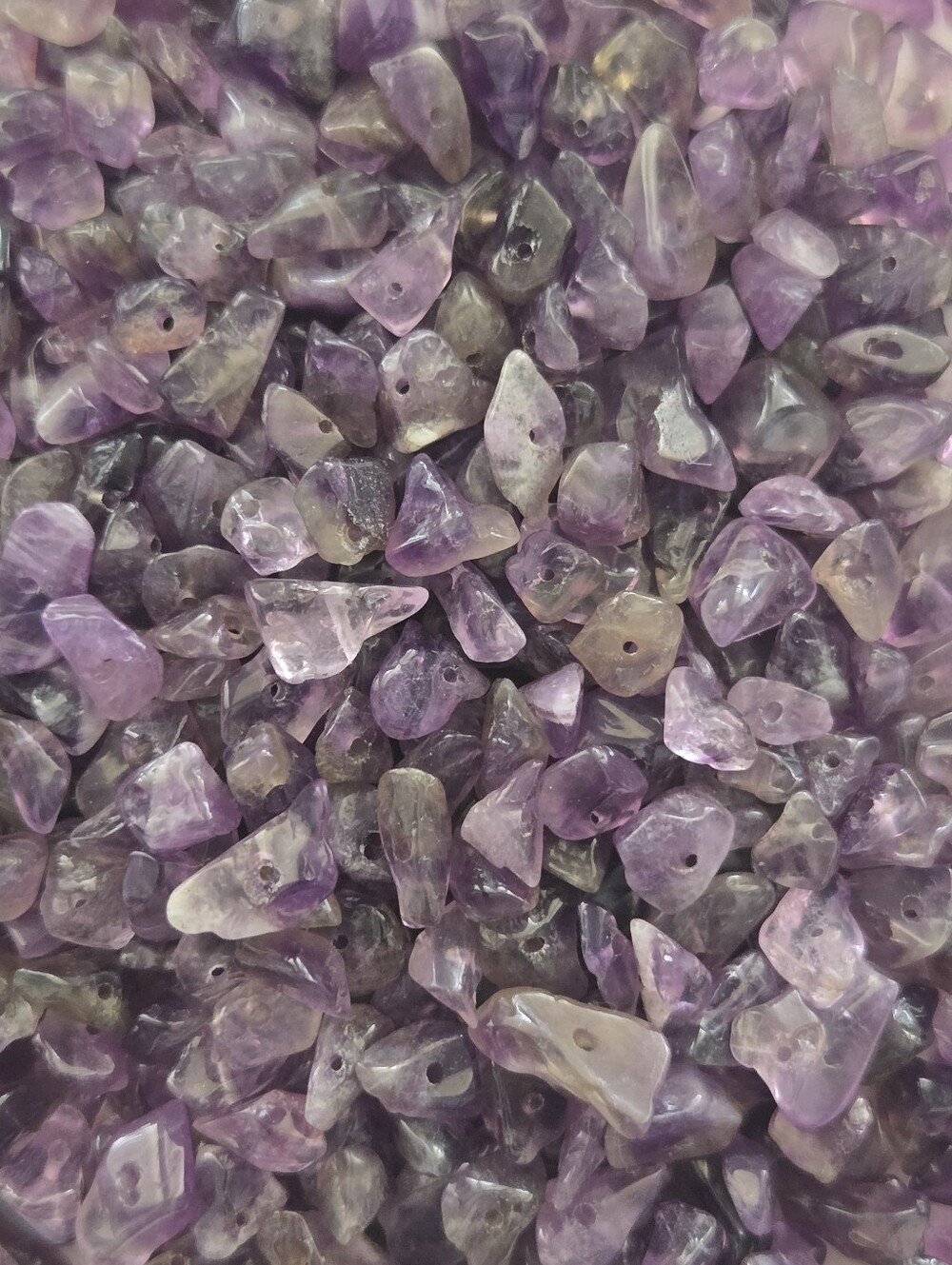 Natural Gemstone Chip Bead Lot – Amethyst, Citrine, Tiger Eye, Rose Quartz - Picture 4 of 9